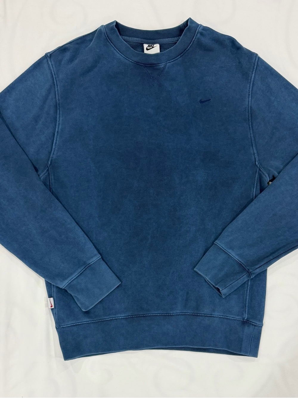 Nike Men's Washed Navy Crewneck Sweatshirt